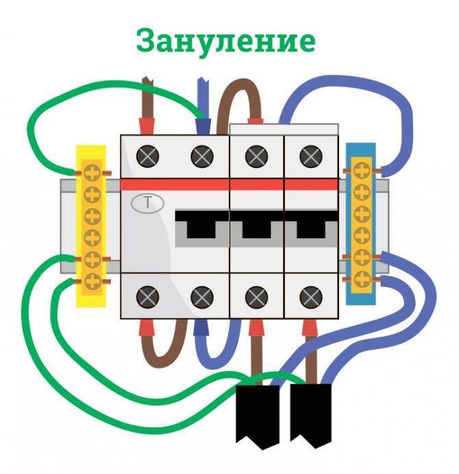 Схема подключения розетки через дифавтомат